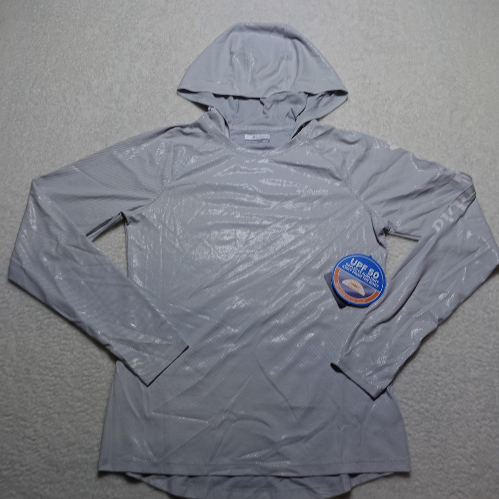 Columbia Tidal Deflector Hoodie Womens XS Grey PFG Sun Protection FL0080-031